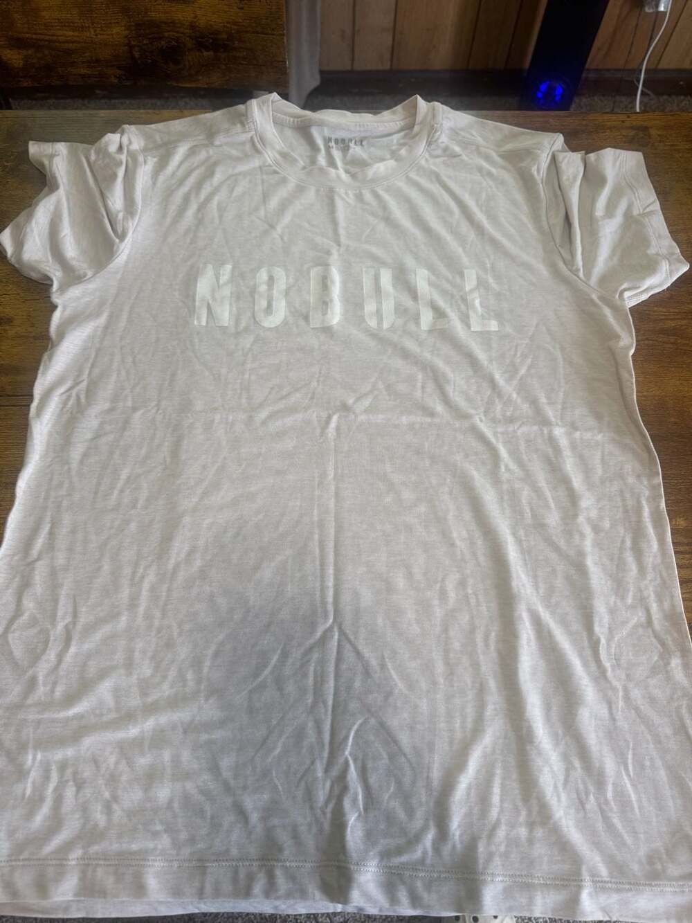 Nobull Heathered Oatmeal Performance Graphic T-Shirt